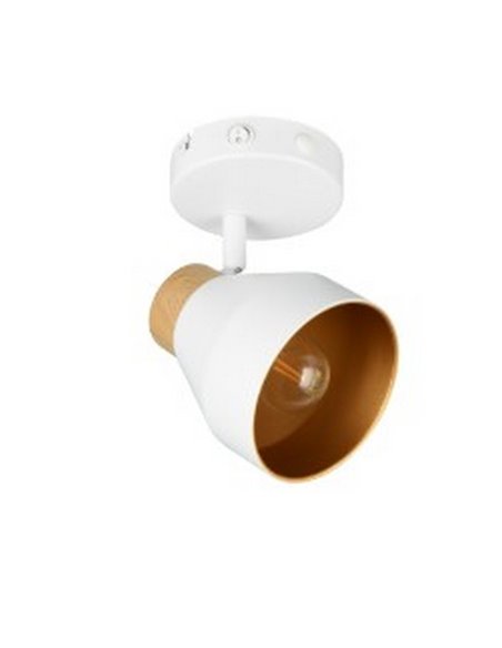 Foco de pared o techo orientable VALENTIN con interruptor integrado bombilla excl. 1x E14 max. 10W IP20 Blanco
