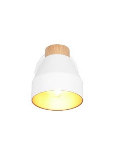 Foco de pared o techo orientable VALENTIN con interruptor integrado bombilla excl. 1x E14 max. 10W IP20 Blanco