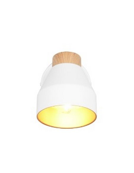 Foco de pared o techo orientable VALENTIN con interruptor integrado bombilla excl. 1x E14 max. 10W IP20 Blanco
