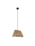 Lámpara de techo pantalla de yute natural VALERIE altura regulable bombilla excl. 1x E27 max. 40W IP20