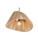 Lámpara de techo pantalla de yute natural VALERIE altura regulable bombilla excl. 1x E27 max. 40W IP20
