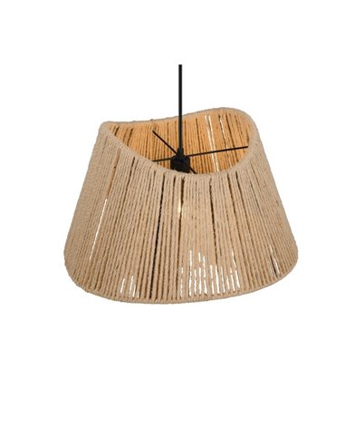 Plafonnier VALERIE avec abat-jour en jute naturel, hauteur réglable, ampoule exclue. 1x E27 max. 40 W IP20