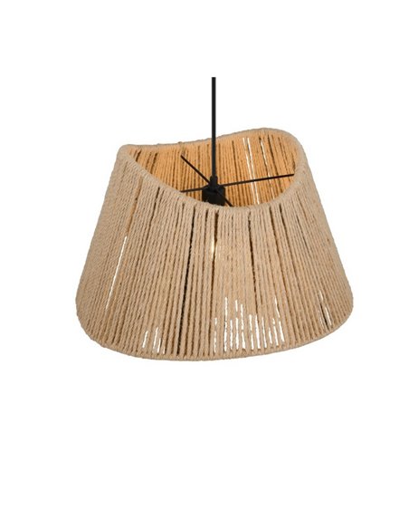 Plafonnier VALERIE avec abat-jour en jute naturel, hauteur réglable, ampoule exclue. 1x E27 max. 40 W IP20