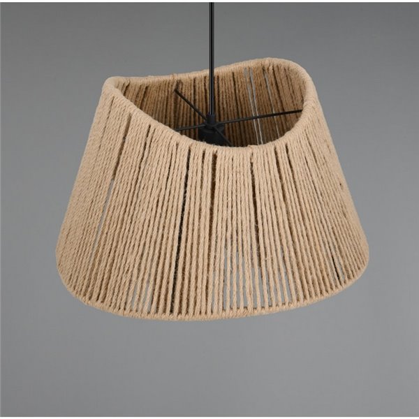 Plafonnier VALERIE avec abat-jour en jute naturel, hauteur réglable, ampoule exclue. 1x E27 max. 40 W IP20