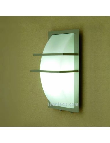 Aplique cinza para exterior série Mito by dopo IP65 retangular em aço inox | Leon Iluminação LED