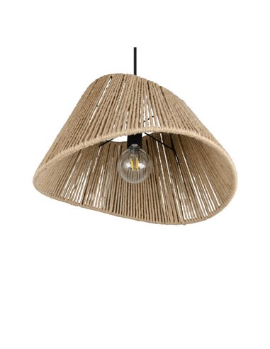 Plafonnier VALERIE avec abat-jour en jute naturel, hauteur réglable, ampoule exclue. 1x E27 max. 40 W IP20