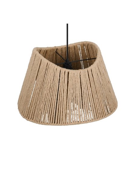 Lámpara de techo pantalla de yute natural VALERIE altura regulable bombilla excl. 1x E27 max. 40W IP20