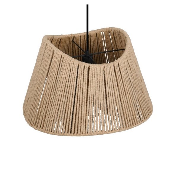Lámpara de techo pantalla de yute natural VALERIE altura regulable bombilla excl. 1x E27 max. 40W IP20