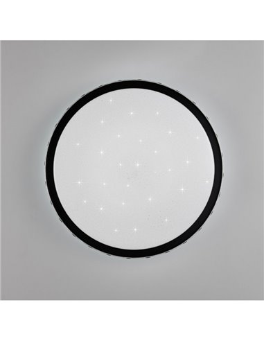 Plafón de techo LED redondo Ø39cm VARDA efecto estrella y regulable 24W 2500lm, 2700 - 6500K IP20