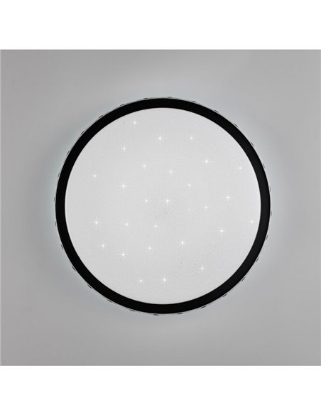 Plafón de techo LED redondo Ø39cm VARDA efecto estrella y regulable 24W 2500lm, 2700 - 6500K IP20