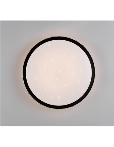 Plafón de techo LED redondo Ø39cm VARDA efecto estrella y regulable 24W 2500lm, 2700 - 6500K IP20