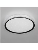 Luminária de teto LED redonda Ø39cm VARDA efeito estrela e regulável 24W 2500lm, 2700 - 6500K IP20