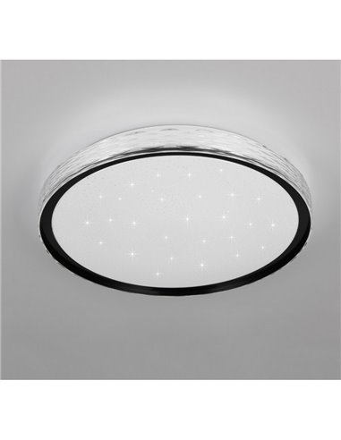 Plafón de techo LED redondo Ø39cm VARDA efecto estrella y regulable 24W 2500lm, 2700 - 6500K IP20
