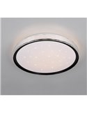 Plafón de techo LED redondo Ø39cm VARDA efecto estrella y regulable 24W 2500lm, 2700 - 6500K IP20