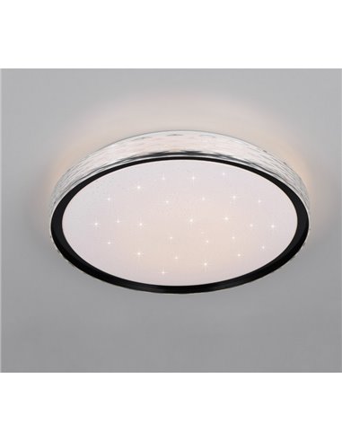 Luminária de teto LED redonda Ø39cm VARDA efeito estrela e regulável 24W 2500lm, 2700 - 6500K IP20