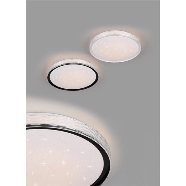 Plafonnier LED rond Ø39cm VARDA effet étoile et dimmable 24W 2500lm, 2700 - 6500K IP20