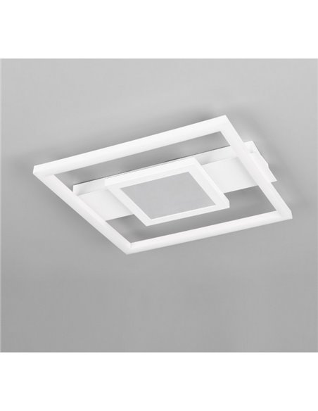 Plafón de techo LED cuadrado WHEELER 16W 2000lm luz blanco neutro 4000K IP20 Blanco