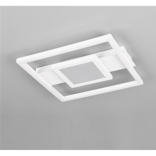 Plafón de techo LED cuadrado WHEELER 16W 2000lm luz blanco neutro 4000K IP20 Blanco
