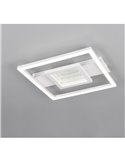 Plafón de techo LED cuadrado WHEELER 16W 2000lm luz blanco neutro 4000K IP20 Blanco