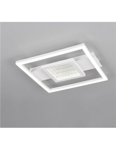 Plafón de techo LED cuadrado WHEELER 16W 2000lm luz blanco neutro 4000K IP20 Blanco