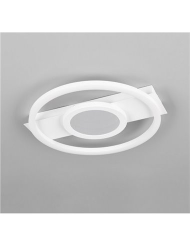 Plafonnier LED WHEELER, rond, 16W, 2000lm, lumière blanc neutre, 4000K, IP20. Blanc