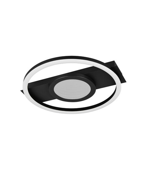 Plafón de techo LED redondo WHEELER 16W 2000lm luz blanco cálido 3000K IP20 Negro