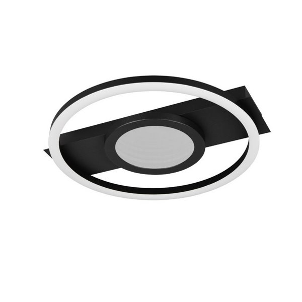 Plafón de techo LED redondo WHEELER 16W 2000lm luz blanco cálido 3000K IP20 Negro