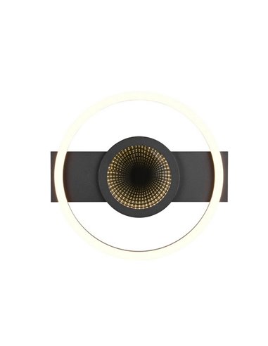 Plafón de techo LED redondo WHEELER 16W 2000lm luz blanco cálido 3000K IP20 Negro