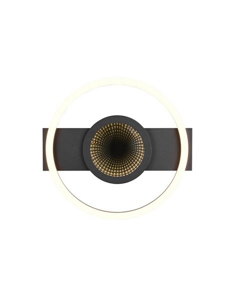 Plafón de techo LED redondo WHEELER 16W 2000lm luz blanco cálido 3000K IP20 Negro