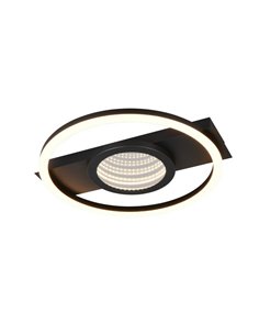 Plafón de techo LED redondo WHEELER 16W 2000lm luz blanco cálido 3000K IP20 Negro