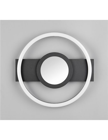 Plafón de techo LED redondo WHEELER 16W 2000lm luz blanco cálido 3000K IP20 Negro