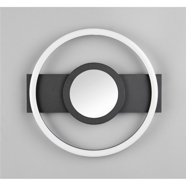 Plafón de techo LED redondo WHEELER 16W 2000lm luz blanco cálido 3000K IP20 Negro