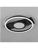 Plafón de techo LED redondo WHEELER 16W 2000lm luz blanco cálido 3000K IP20 Negro