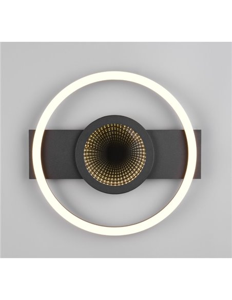 Plafón de techo LED redondo WHEELER 16W 2000lm luz blanco cálido 3000K IP20 Negro