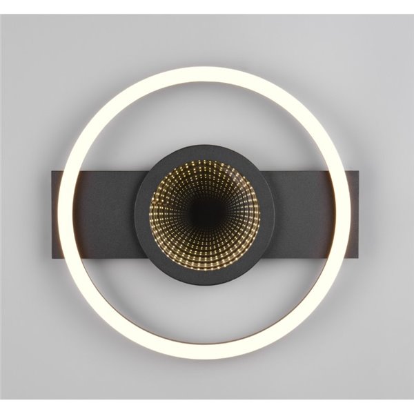 Plafón de techo LED redondo WHEELER 16W 2000lm luz blanco cálido 3000K IP20 Negro