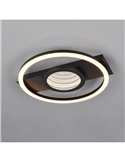 Plafonnier LED rond WHEELER 16W 2000lm, blanc chaud 3000K, IP20, noir