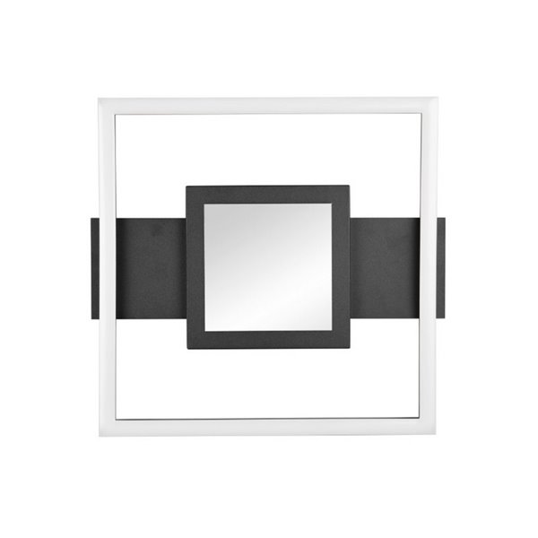 Plafón de techo LED WHEELER cuadrado 16W 2000lm luz blanco cálido 3000K IP20 Negro