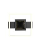 Plafón de techo LED WHEELER cuadrado 16W 2000lm luz blanco cálido 3000K IP20 Negro