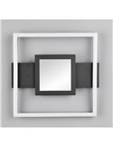 Plafón de techo LED WHEELER cuadrado 16W 2000lm luz blanco cálido 3000K IP20 Negro