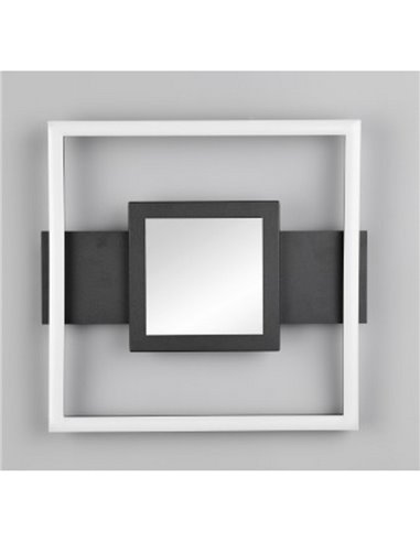 Plafón de techo LED WHEELER cuadrado 16W 2000lm luz blanco cálido 3000K IP20 Negro