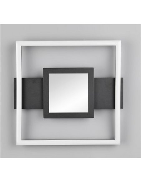 Plafón de techo LED WHEELER cuadrado 16W 2000lm luz blanco cálido 3000K IP20 Negro