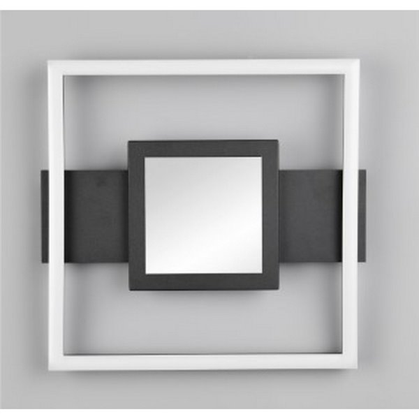 Plafón de techo LED WHEELER cuadrado 16W 2000lm luz blanco cálido 3000K IP20 Negro