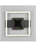 Plafón de techo LED WHEELER cuadrado 16W 2000lm luz blanco cálido 3000K IP20 Negro