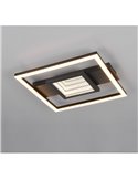 Plafón de techo LED WHEELER cuadrado 16W 2000lm luz blanco cálido 3000K IP20 Negro