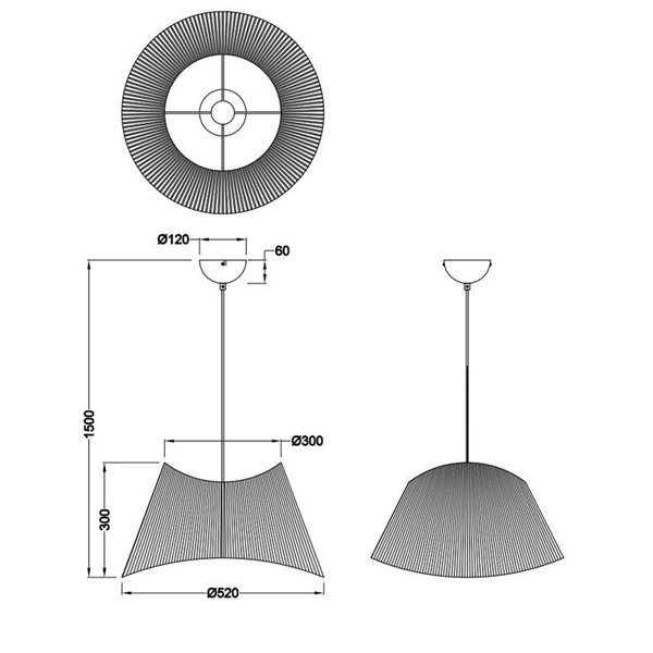 Plafonnier VALERIE avec abat-jour en jute naturel, hauteur réglable, ampoule exclue. 1x E27 max. 40 W IP20