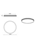 Plafonnier LED rond VARDA Ø39cm fonction mémoire et dimmable 24W 2500lm, 2700 - 6500K IP20