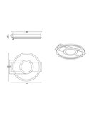 Plafón de techo LED redondo WHEELER 16W 2000lm luz blanco cálido 3000K IP20 Negro