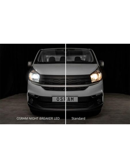 Ampoule LED H4 NIGHT BREAKER LED START OSRAM Light + Blanc 6000K Homologuée 64193DWNBST Pack de 2 unités.