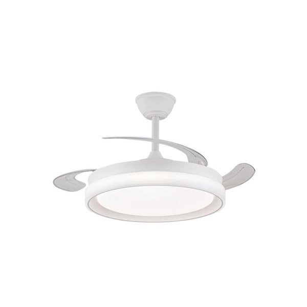 Ventilateur de plafond LED BRISA EVO à pales rétractables, 72 W, 7 920 lm, CCT, variateur intelligent