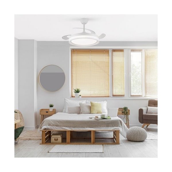 Ventilateur de plafond LED BRISA EVO à pales rétractables, 72 W, 7 920 lm, CCT, variateur intelligent